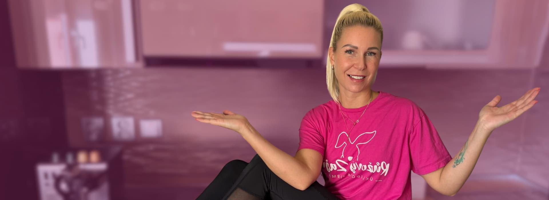 Růžový zajíc – úklid: slide 1